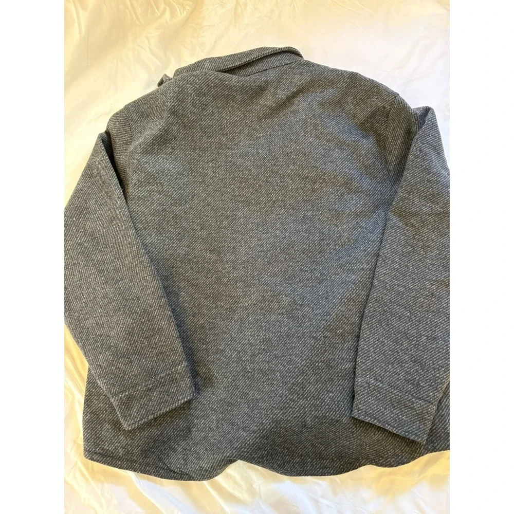 Banana Republic Jacket Mens Large Gray Button Shacket NWT